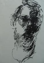 Self portrait - pen and Ink - 2002
