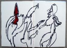 Study for ritual dance - marker / acrylic - 2003