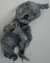 Bound female figure - wire-paper-glue-thread  2009